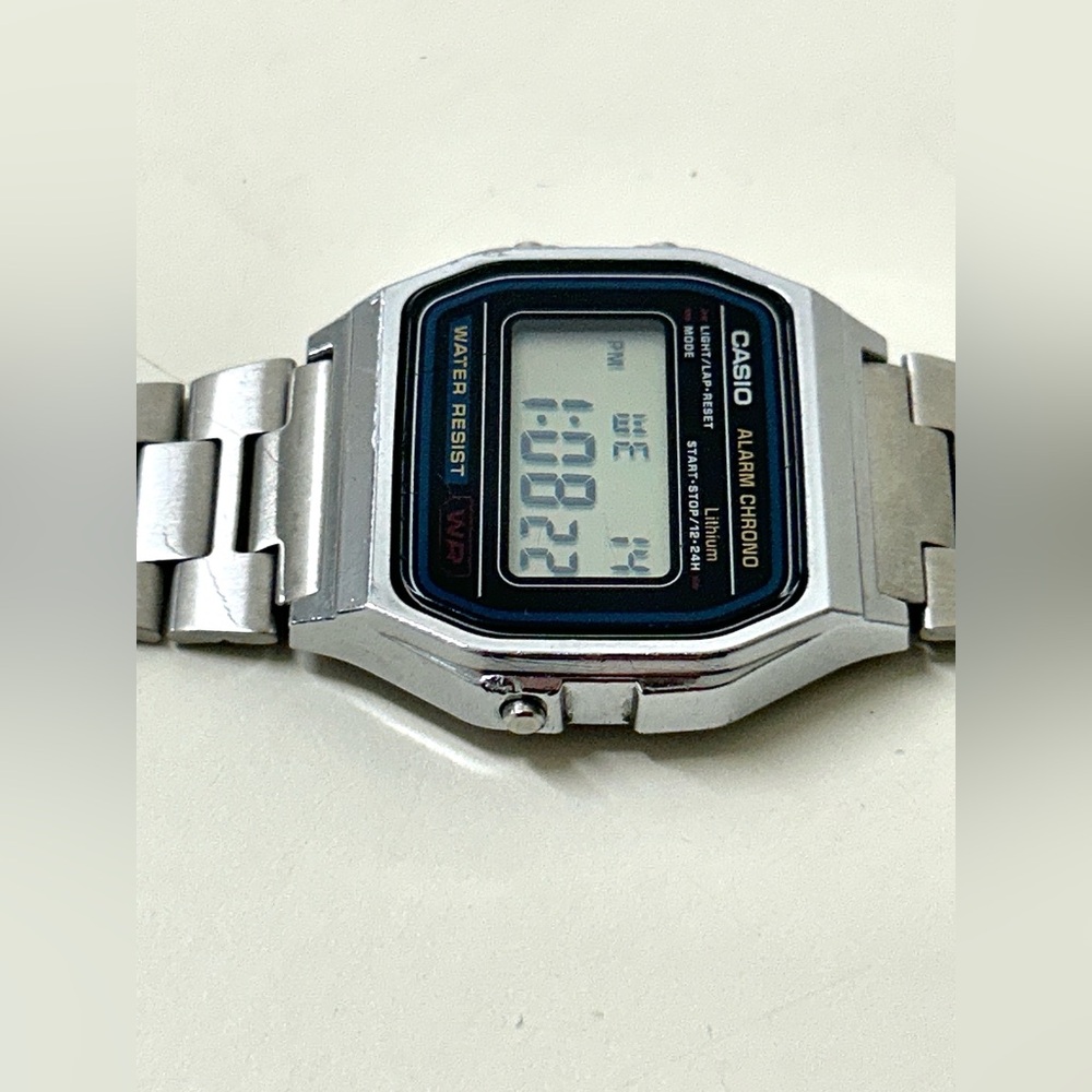 Vtg Casio A158W Stainless Steel Water Resistant Digital Watch - Picture 7 of 16